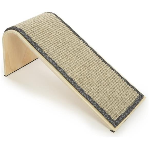 Sisal Angle Cat Scratch Ramp, Includes Catnip - Natural, One Size, Tan - Picture 3 of 7